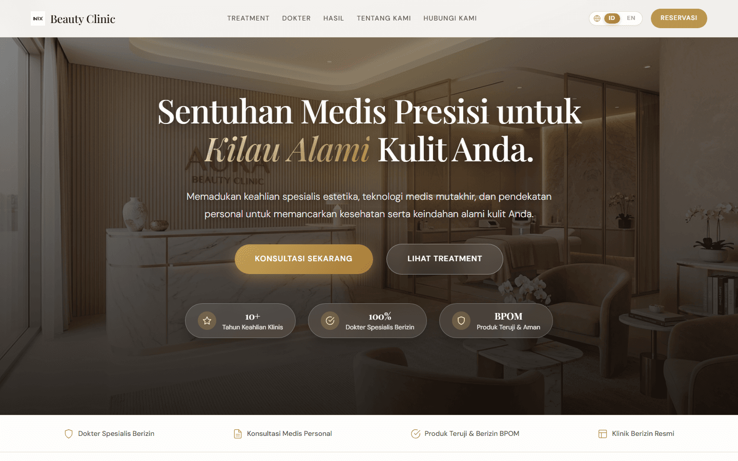 Klinik Kecantikan website preview
